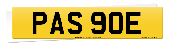 Registration number PAS 90E